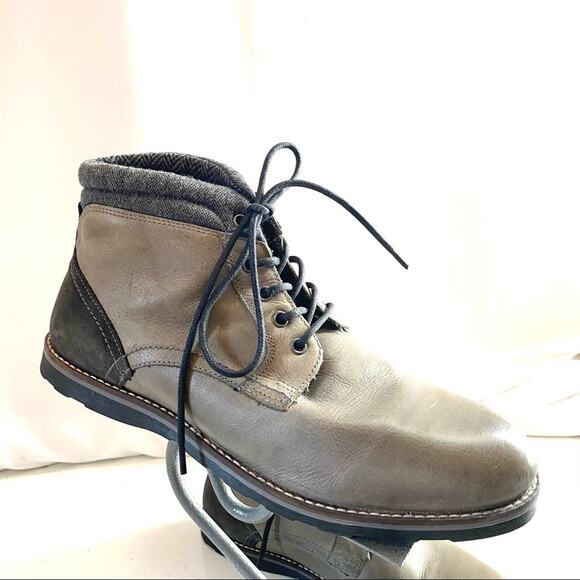 Crevo Geoff Gray & Brown Winter Boots Sz 11.5 - Picture 1 of 6